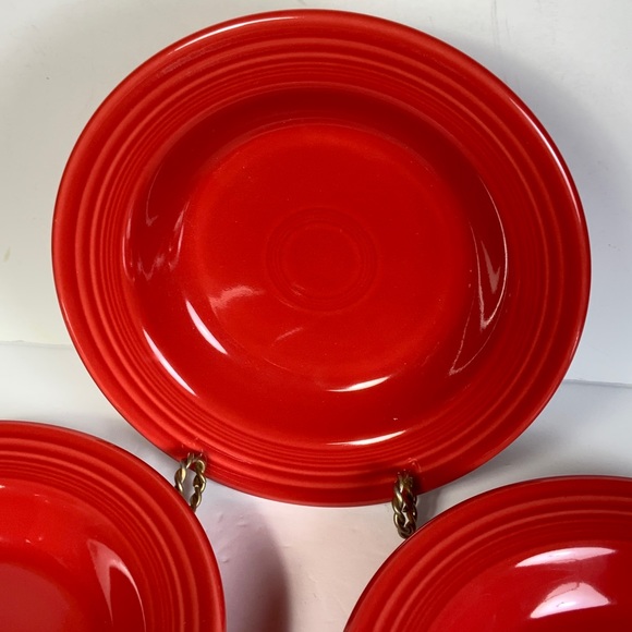 Fiesta Rimmed Soup Bowls Scarlet Fiestaware Salad Pasta 13 1/4 oz. Set 4 NOS #N1 - Picture 4 of 8